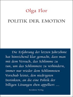 cover image of Politik der Emotion